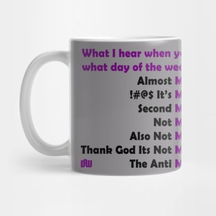 Days of the Week Mug